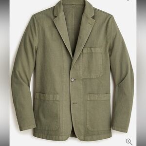J. Crew Men’s Garment-dyed Cotton Linen Chino Suit Jacket Thyme Green Size 42